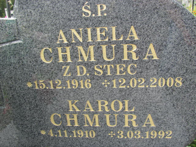 Aniela Chmura 1916 Zaleszany - Grobonet - Wyszukiwarka osób pochowanych
