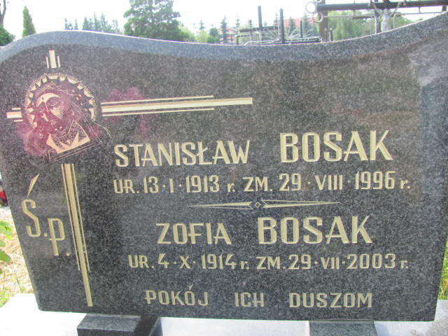 Zofia Bosak 1914 Zaleszany - Grobonet - Wyszukiwarka osób pochowanych