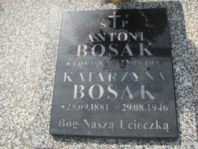 Antoni Bosak 1882 Zaleszany - Grobonet - Wyszukiwarka osób pochowanych