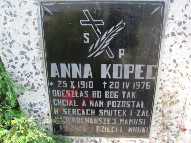 Anna Kopeć 1910 Zaleszany - Grobonet - Wyszukiwarka osób pochowanych