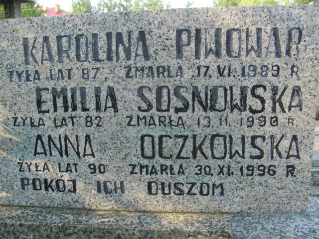 Anna Oczkowska 1906 Zaleszany - Grobonet - Wyszukiwarka osób pochowanych