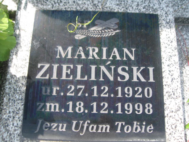 Marian Zieliński 1920 Zaleszany - Grobonet - Wyszukiwarka osób pochowanych