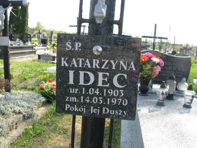 Katarzyna Idec 1903 Zaleszany - Grobonet - Wyszukiwarka osób pochowanych