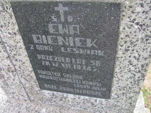 Ewa Bieniek 1868 Zaleszany - Grobonet - Wyszukiwarka osób pochowanych