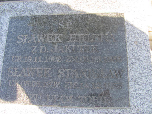 Helena Sławek 1902 Zaleszany - Grobonet - Wyszukiwarka osób pochowanych