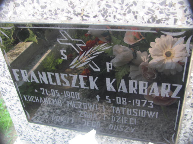 Franciszek Karbarz 1900 Zaleszany - Grobonet - Wyszukiwarka osób pochowanych