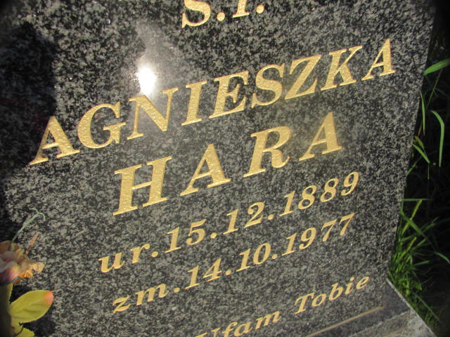 Agnieszka Hara 1889 Zaleszany - Grobonet - Wyszukiwarka osób pochowanych